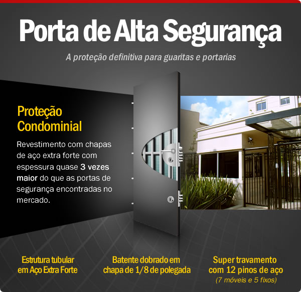 Porta de Segurança Metalseg - A proteção definitiva para apartamentos e escritórios.